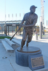 Larry Doby statue at Cleveland Indian's ballpark