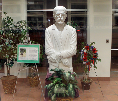 Bust of Tomas Masaryk, 1st president of Czechoslovakia, at the historic Bohemian National Home in Cleveland
