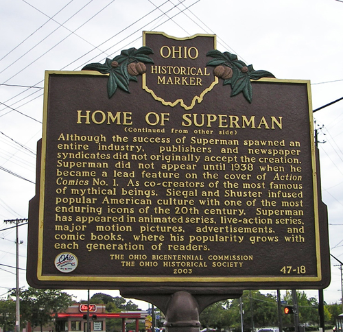 Home of Superman historical marker in Cleveland
