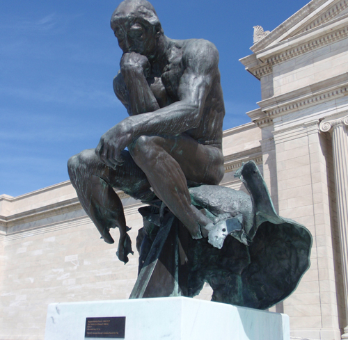 The Thinker statue by Rodin in Cleveland