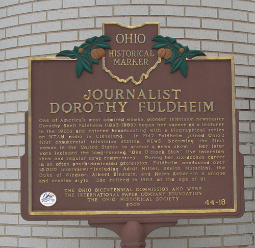 Dorothy Fuldheim Historical Marker