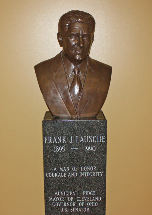 Bust of Frank Lausche at the Slovenina Catholic Church St Mary's in the Collinwood neighborhood of Cleveland
