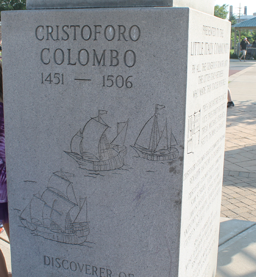 Christopher Columbus statue in Cleveland's Little Italy