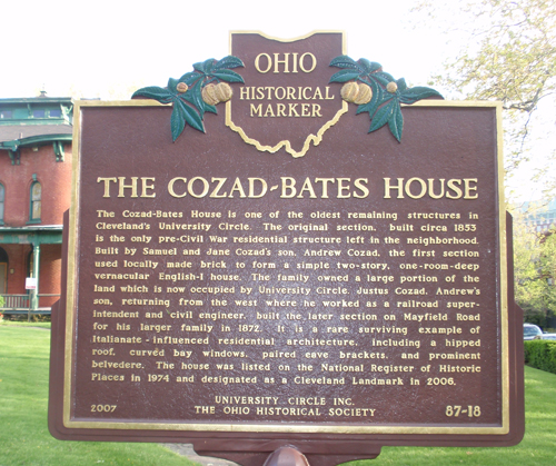 Cozad-Bates House - part of the Underground Railroad in Cleveland