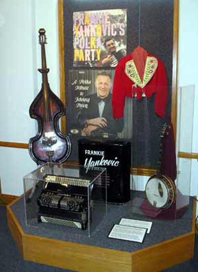 Frankie Yankovic exhibit in the Polka Hall of Fame