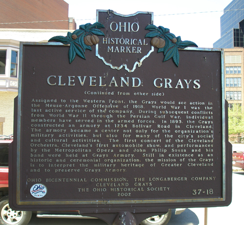 Gray's Armory Historical Marker in Cleveland Ohio - part of the U.S. National Register of Historic Places 
