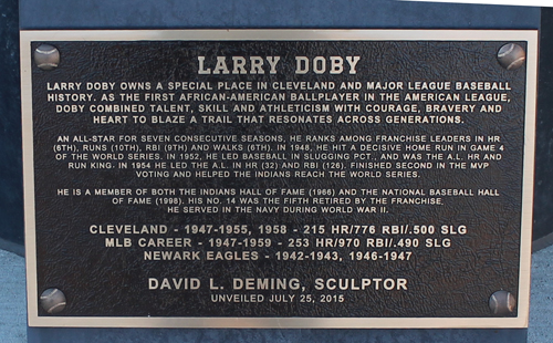 Larry Doby - 1st black player in the American League - Cleveland