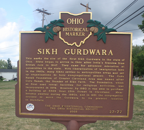 Sikh Gurdwara historical marker