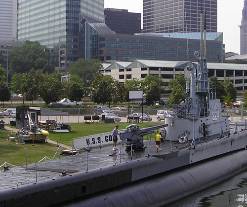 USS COD in Lake Erie in downtown Cleveland