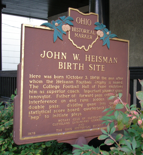 John W. Heisman birth site historical marker