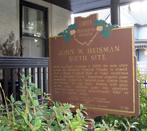John W. Heisman birth site historical marker
