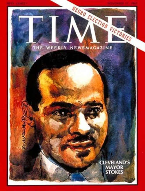 Mayor Carl Stokes of Cleveland on cover of Time Magazine