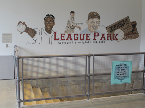League Park original dugout stairs